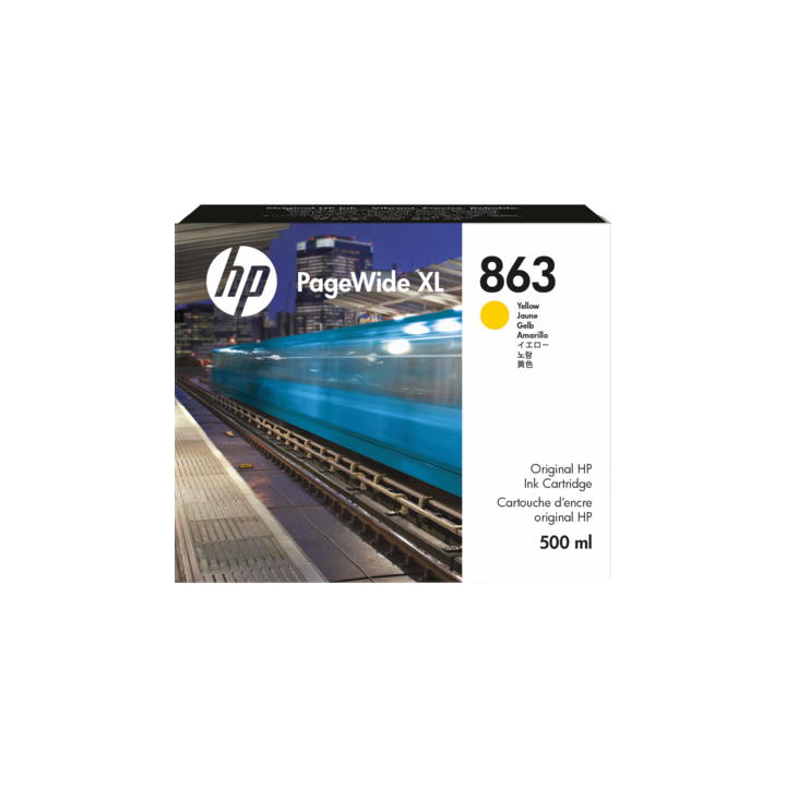 Cartouche d'encre HP863 Jaune 500 ml