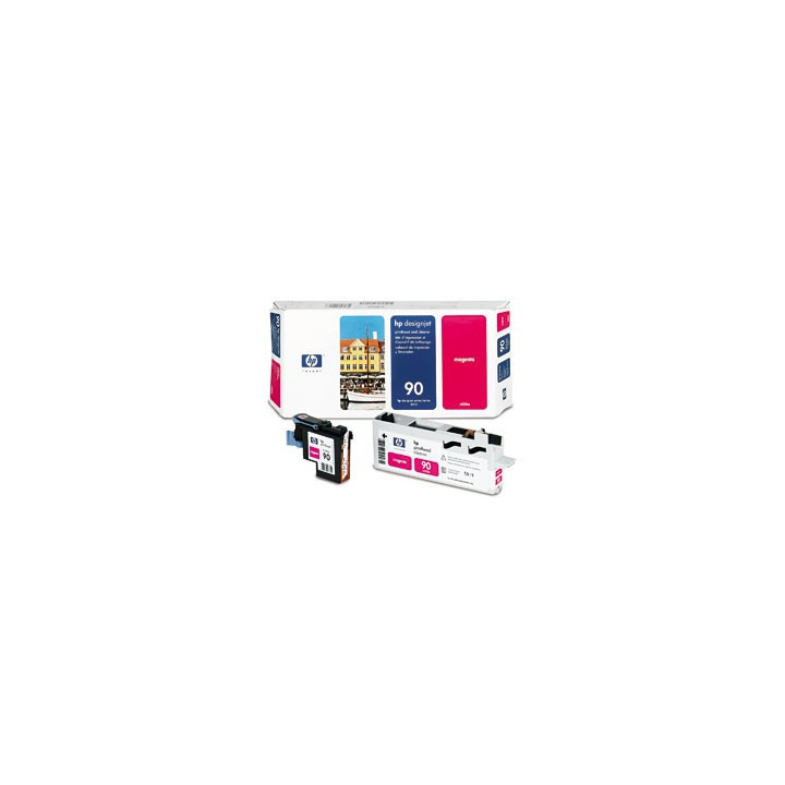 Tête d'impression magenta et dispositif de nettoyage HP 90