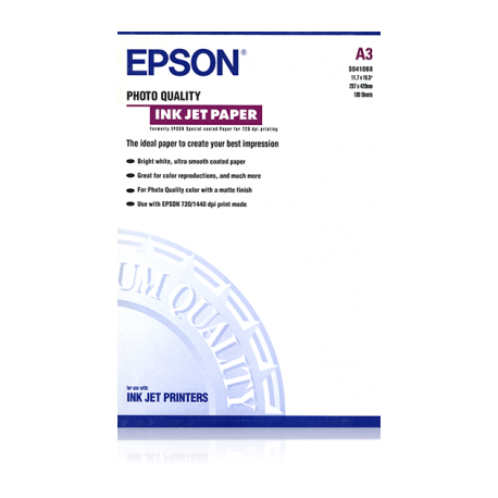Papier couché Epson qualité Photo 102 g/m² A3 C13S041068