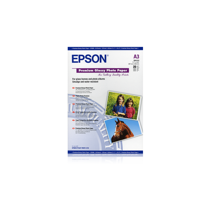 Papier Photo Epson Glacé Brillant 255 g/m² A3 C13S041315