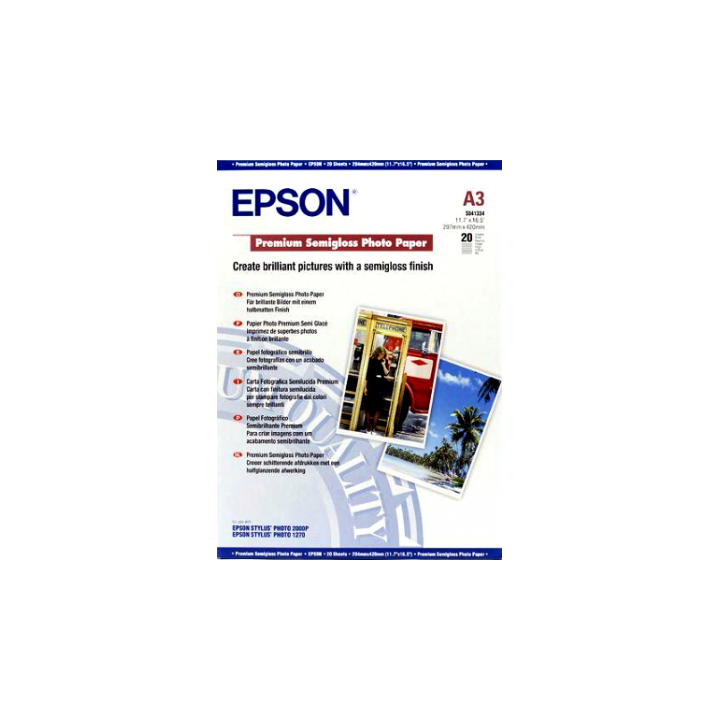 Papier Photo Epson Semi Glacé 251 g/m² A3 C13S041334