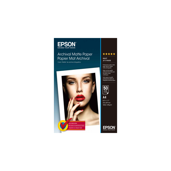 Papier Photo Epson Mat Archival 189 g/m² A4 C13S041342