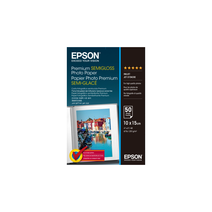 Papier Photo Epson Semi Glacé 251 g/m² (10*15 cm)
