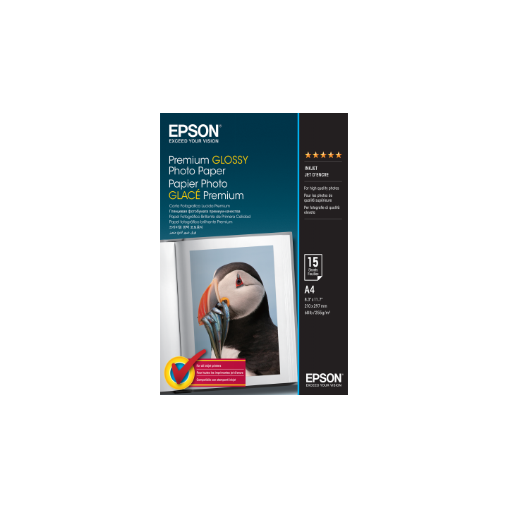 Papier Photo Epson Brillant 255 g/m² A4 C13S042155