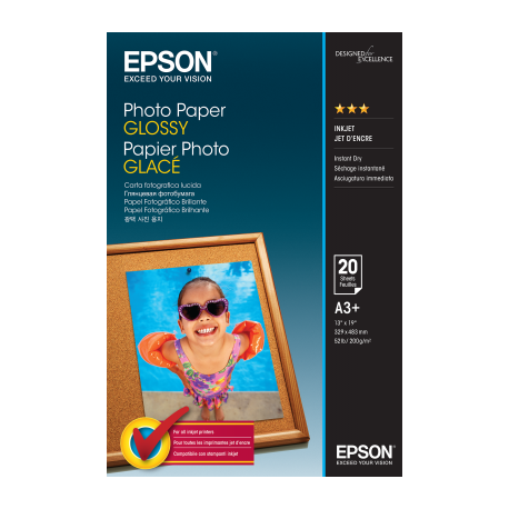 Papier Photo Epson Brillant 255 g/m² A3+ C13S042535