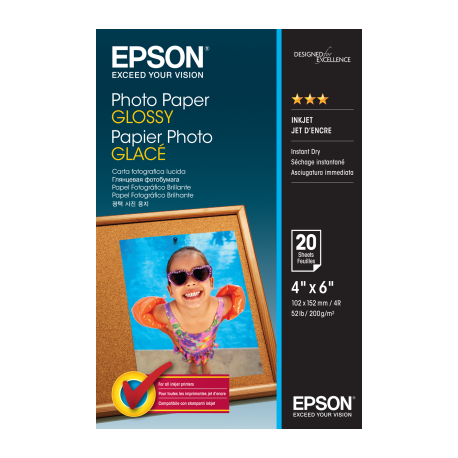 Papier Photo Epson Brillant 200 g/m² (10*15cm) C13S042546
