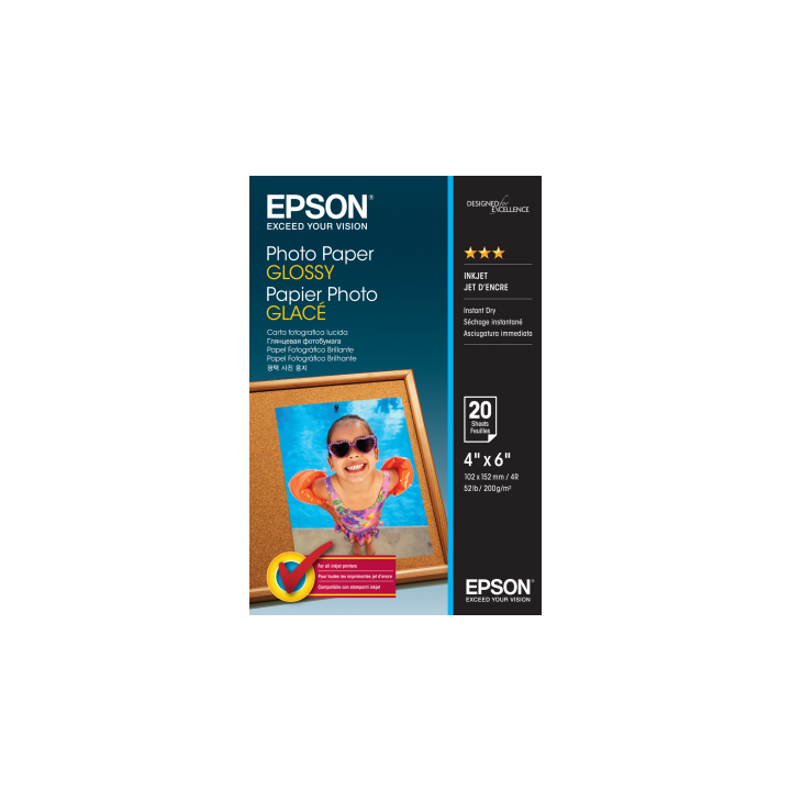 Papier Photo Epson Brillant 200 g/m² (10*15cm) C13S042546