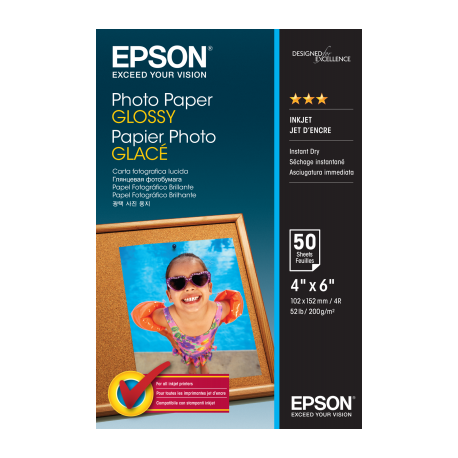 Papier Photo Epson Brillant 200 g/m² (10*15cm)