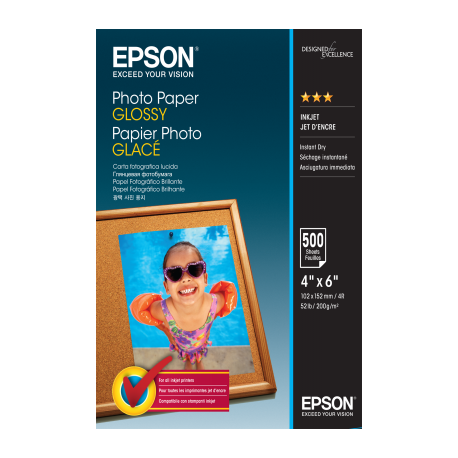 Papier Photo Epson Brillant 200 g/m² (10*15cm) C13S042549 -500 feuilles