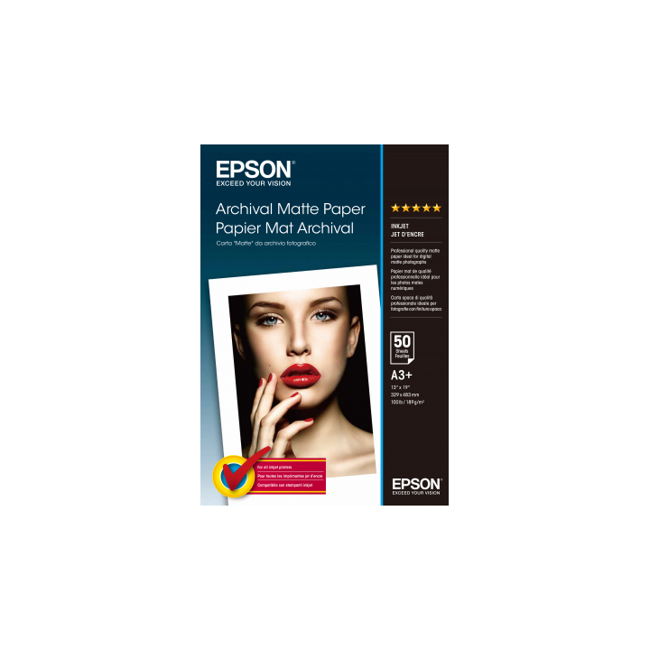 Papier Photo Epson Mat Archival 189 g/m² A3+ C13S041340