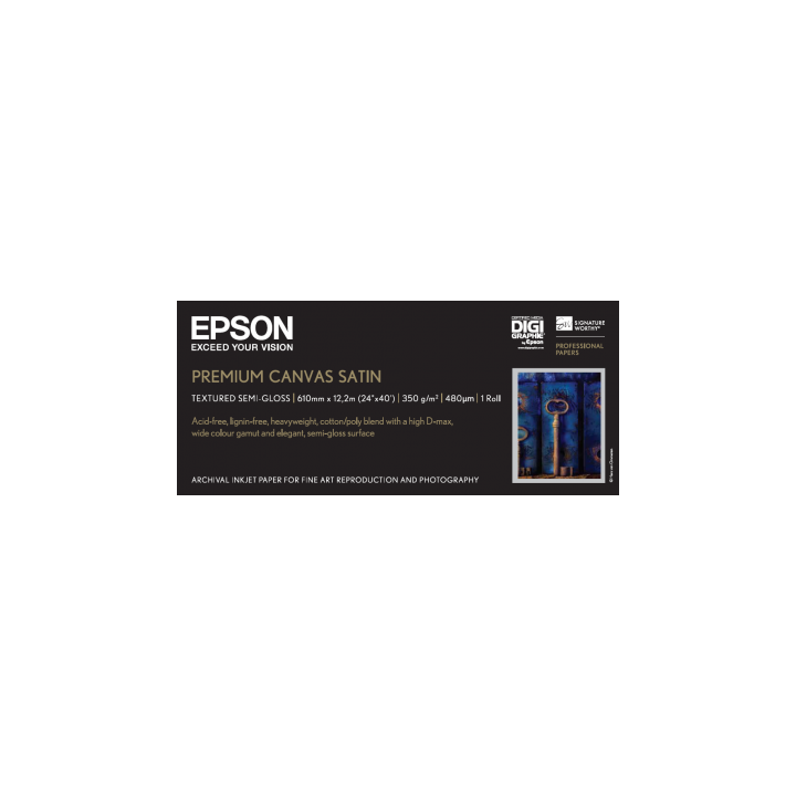 Papier EPSON Toile Premium Canvas Satin 350g/m² A1 C13S041847