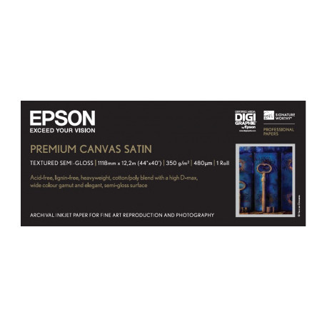 Papier EPSON Toile Premium Canvas Satin 350g/m² A0+ 44" C13S041848