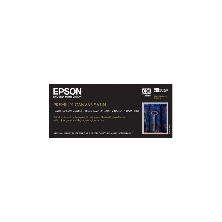 Papier EPSON Toile Premium Canvas Satin 350g/m² A0+ 44" C13S041848