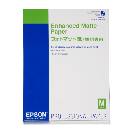 Papier EPSON Mat Supérieur 189g/m² A2 (0,420x0,594m) - 50 feuilles
