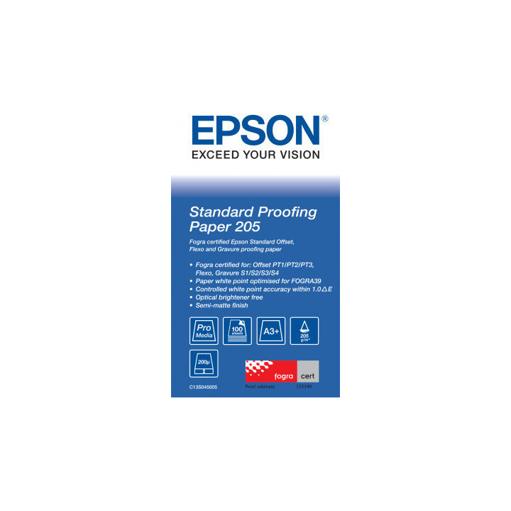 Papier EPSON Proofing Standard 205g/m² A3+ - 100 feuilles