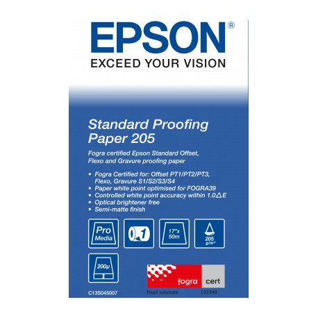 Papier EPSON Proofing Standard 205g/m² A2 17"x50m