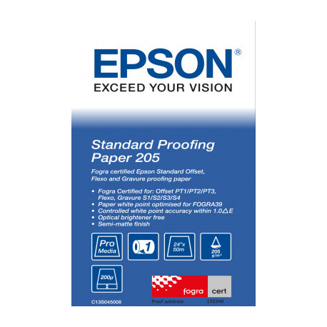 Papier EPSON Proofing Standard 205g/m² A1 24"x50m
