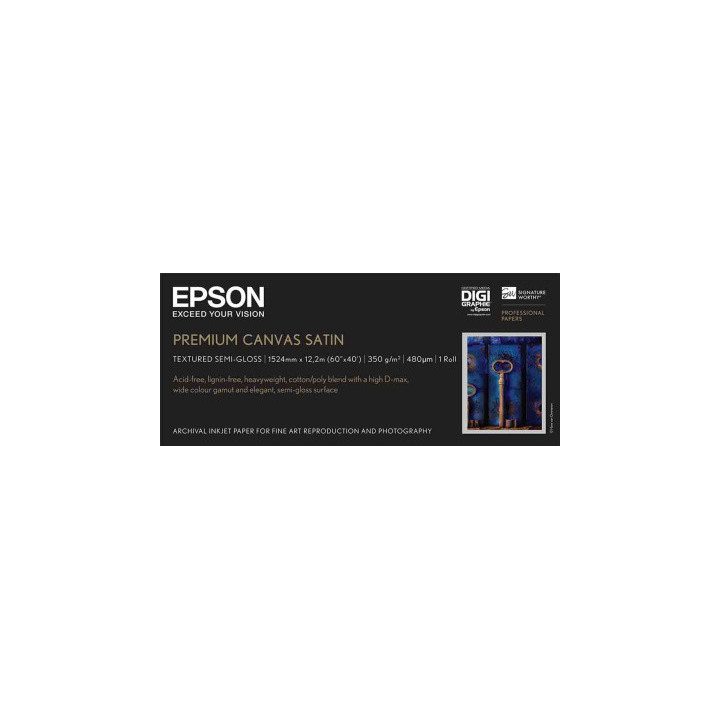 Papier EPSON Toile Premium Canvas Satin 350g/m² A0+ 60" (1,524x12,2m)