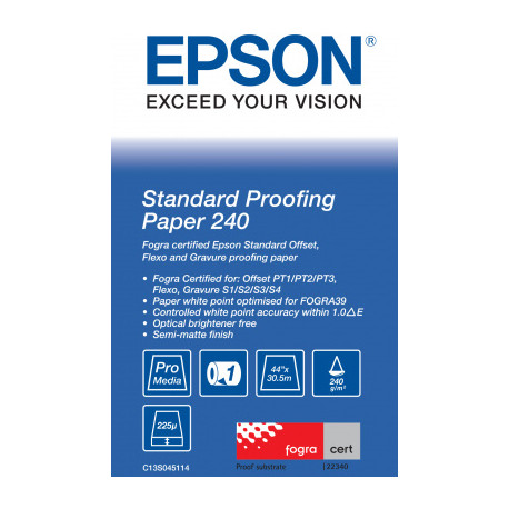 Papier Epson Standard Proofing 240g/m² A0+ 44" x 30.5m