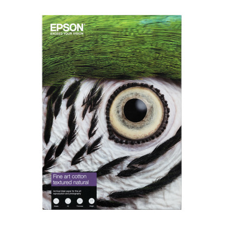 Papier EPSON Fine Art Cotton Textured Natural 300 g/m² A3+ - 25 feuilles