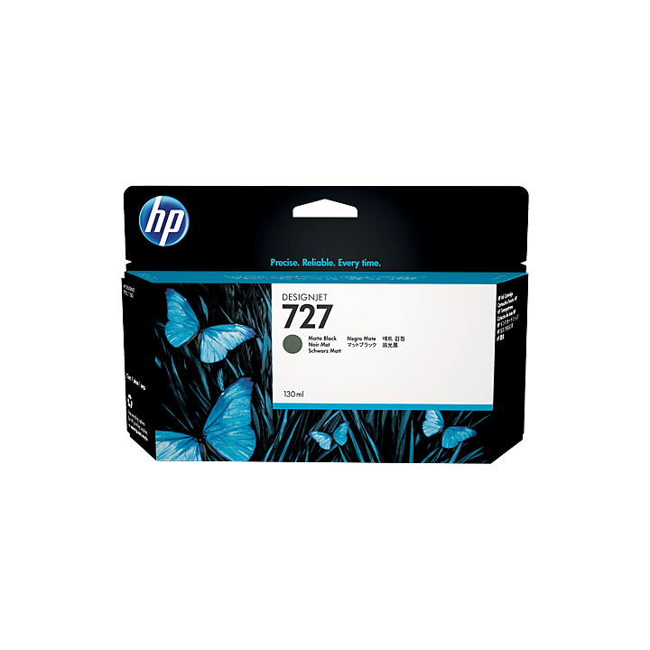 Cartouche d'encre Noir Mat HP727 130ml