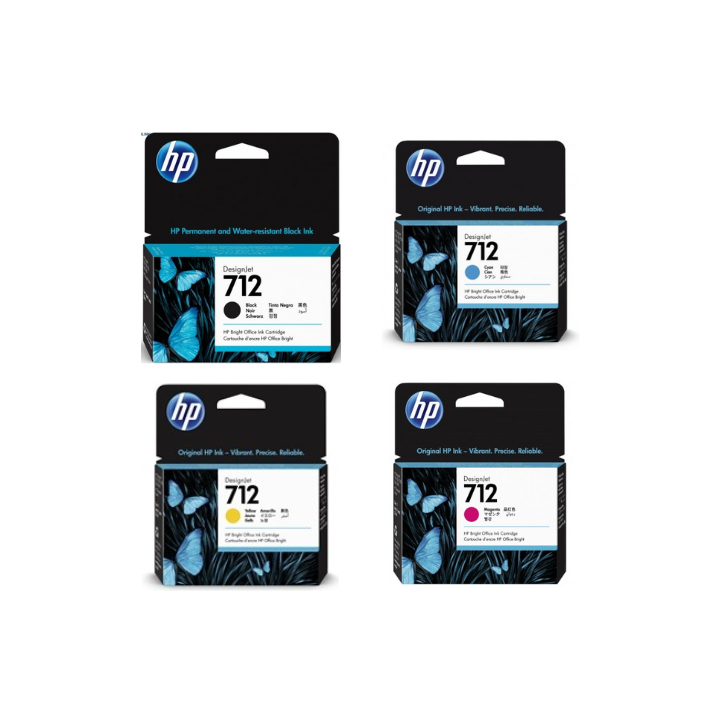 Pack de cartouches d'encre HP 712 - 4 couleurs
