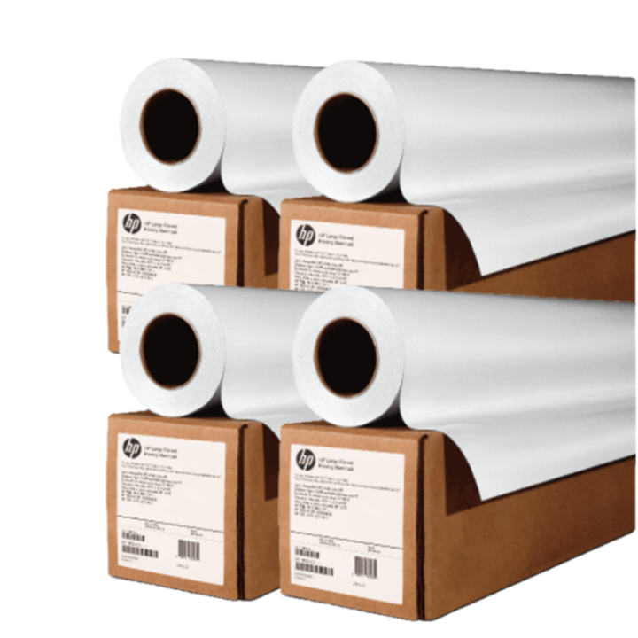 Papier jet d'encre HP blanc brillant - LOT DE 4 - 90 g/m² • 610 mm x 45,7 m