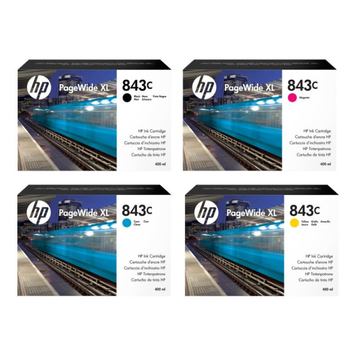 Pack Cartouches d'encre PageWide XL HP 843C - 400 ml PCHP843C