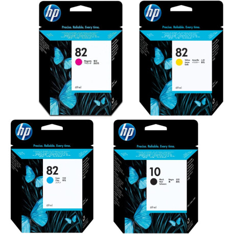 Pack Cartouches d'encre HP 82 - 10