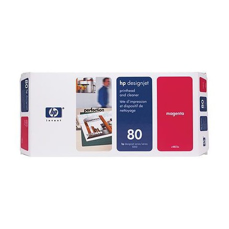 Tête d'impression magenta et dispositif de nettoyage HP nº 80