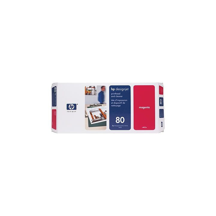 Tête d'impression magenta et dispositif de nettoyage HP nº 80